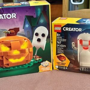 LEGO "Halloween Pumpkin 40697 & Luminous Ghost 40772" BOTH UNOPENED.
